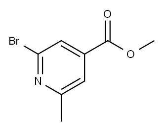 2-ブロモ-6-メチルイソニコチン酸メチル 化学構造式