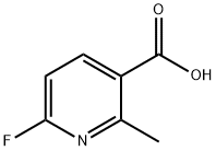 6-フルオロ-2-メチルニコチン酸 化学構造式