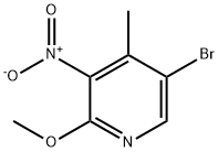 5-溴-2-甲氧基-4-甲基-3-硝基吡啶, 884495-14-1, 结构式