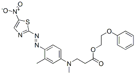2-phenoxyethyl N-methyl-N-[3-methyl-4-[(5-nitro-2-thiazolyl)azo]phenyl]-beta-alaninate Structure