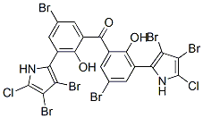 (5-Chloro-3,4-dibromo-1H-pyrrole-2-yl)(2-hydroxy-5-bromophenyl) ketone 结构式