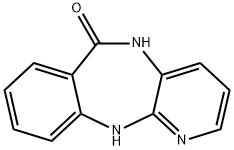 5,11-ジヒドロ-6H-ピリド[2,3-b][1,4]ベンゾジアゼピン-6-オン 化学構造式