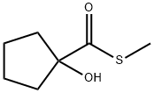 Cyclopentanecarbothioic acid, 1-hydroxy-, S-methyl ester (9CI) Structure