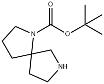Tert-butyl 1,7-diazaspiro[4,4]nonane-1-carboxylate Struktur