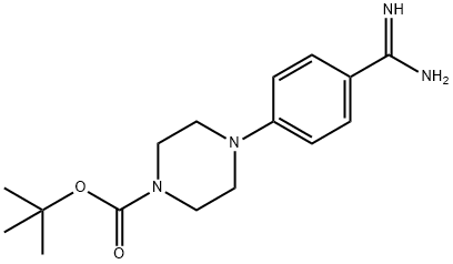 1-BOC-4-(4-CARBAMIMIDOYL-PHENYL)-PIPERAZINE Structure