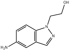 2-(5-アミノ-1H-インダゾール-1-イル)エタノール 化学構造式