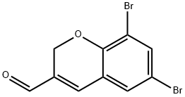6,8-二溴-2H-苯并吡喃-3-甲醛 结构式