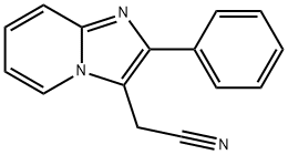 2-フェニルイミダゾ[1,2-a]ピリジン-3-アセトニトリル 化学構造式
