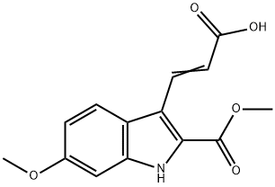 METHYL 3-(2-CARBOXY-VINYL)-6-METHOXY-1H-INDOLE-2-CARBOXYLATE Structure