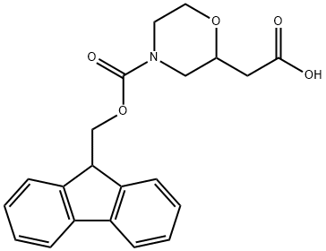 2-(4-N-FMOC-MORPHOLIN-2-YL)ACETIC ACID Structure
