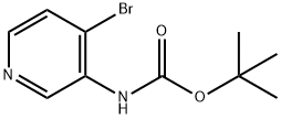 3-叔丁氧羰基氨基-4-溴吡啶 结构式