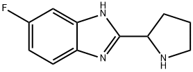 5-フルオロ-2-ピロリジン-2-イル-1H-ベンズイミダゾール 化学構造式
