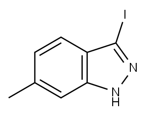 3-碘-6-甲基-吲唑 结构式
