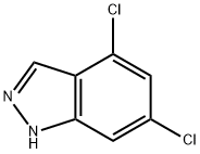 4,6-ジクロロ-1H-インダゾール 化学構造式