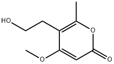 5-(2-ヒドロキシエチル)-4-メトキシ-6-メチル-2H-ピラン-2-オン 化学構造式