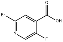 2-溴-5-氟吡啶-4-甲酸 结构式
