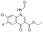 ethyl 7-chloro-6-fluoro-1-(formylamino)-1,4-dihydro-4-oxoquinoline-3-carboxylate Structure