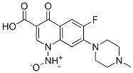 3-Quinolinecarboxylic acid, 6-fluoro-1,4-dihydro-1-(methylamino)-7-(4- methyl-1-piperazinyl)-4-oxo-, N-oxide Structure