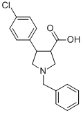 1-BENZYL-4-(4-CHLORO-PHENYL)-PYRROLIDINE-3-CARBOXYLIC ACID HYDROCHLORIDE 结构式