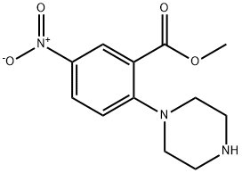 5-NITRO-2-PIPERAZIN-1-YL-BENZOIC ACID METHYL ESTER Structure