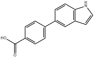 4-(1H-吲哚-5-基)苯甲酸, 886363-18-4, 结构式