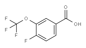 4-氟-3-三氟甲氧基苯甲酸, 886496-49-7, 结构式