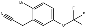 2-(2-溴-5-(三氟甲氧基)苯基)乙腈, 886763-17-3, 结构式
