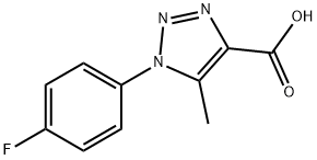 1-(4-氟苯基)-5-甲基-1,2,3-三唑-4-甲酸, 887035-89-4, 结构式