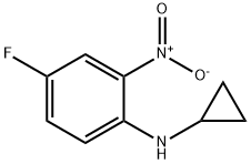 N-环丙基-4-氟-2-硝基苯胺, 887351-37-3, 结构式