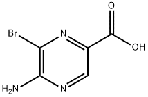 2-Amino-3-bromopyrazine-5-carboxylic Acid Struktur