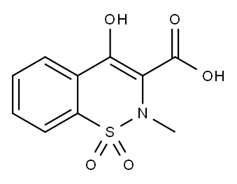 2-Methyl-4-hydroxy-2h-1,2-benzothiazine-3-carboxylic acid-1,1-dioxide Structure