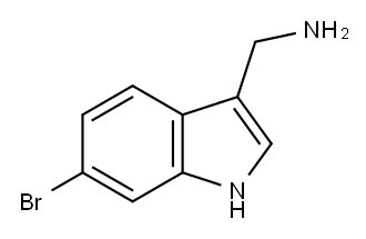 6-溴-吲哚-3-甲胺 结构式