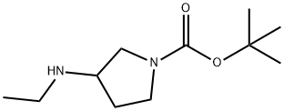 3-ETHYLAMINO-PYRROLIDINE-1-CARBOXYLIC ACID TERT-BUTYL ESTER Structure