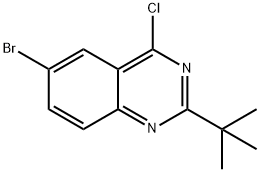 QUINAZOLINE, 6-BROMO-4-CHLORO-2-(1,1-DIMETHYLETHYL)- Structure