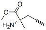 4-Pentynoicacid,2-amino-2-methyl-,methylester,(2S)-(9CI) Structure