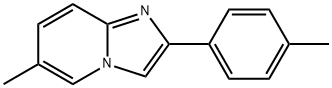 2-(p-トリル)-6-メチルイミダゾ[1,2-a]ピリジン 化学構造式