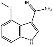 4-METHOXY-1H-INDOLE-3-CARBOXAMIDINE, 889944-24-5, 结构式