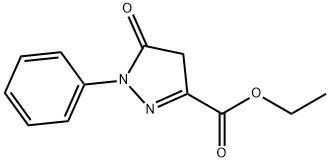 5-オキソ-1-フェニル-2-ピラゾリン-3-カルボン酸エチル 化学構造式