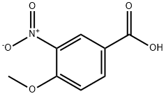 4-甲氧基-3-硝基苯甲酸, 89-41-8, 结构式