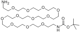 O-(2-アミノエチル)-O'-[2-(BOC-アミノ)エチル]デカエチレングリコール 化学構造式