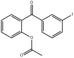 2-アセトキシ-3'-ヨードベンゾフェノン 化学構造式