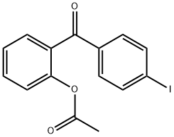 2-アセトキシ-4'-ヨードベンゾフェノン 化学構造式