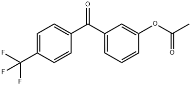 3-アセトキシ-4'-トリフルオロベンゾフェノン 化学構造式