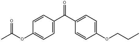 4-アセトキシ-4'-プロポキシベンゾフェノン 化学構造式