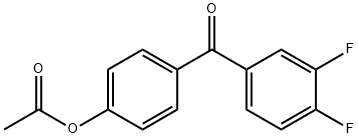 4-アセトキシ-3',4'-ジフルオロベンゾフェノン 化学構造式
