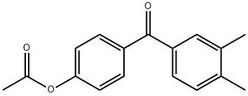 4-アセトキシ-3',4'-ジメチルベンゾフェノン 化学構造式