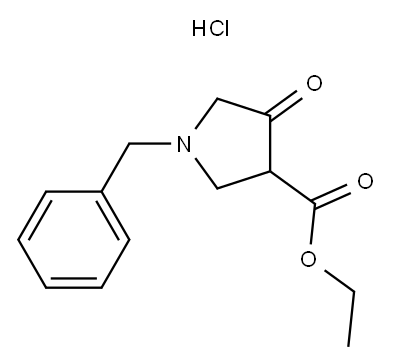 1-BENZYL-4-OXO-3-PYRROLIDINECARBOXYLIC ACID ETHYL ESTER HYDROCHLORIDE Struktur