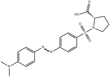 4-二甲氨基偶氮苯-4'-磺酰-L-脯氨酸 结构式