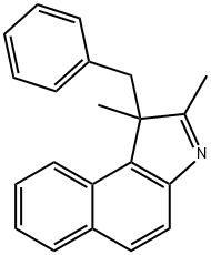 1,2-ジメチル-1-(フェニルメチル)-1H-ベンズ[E]インドール 化学構造式
