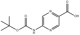 5-BOC-AMINO-PYRAZINE-2-CARBOXYLIC ACID Structure